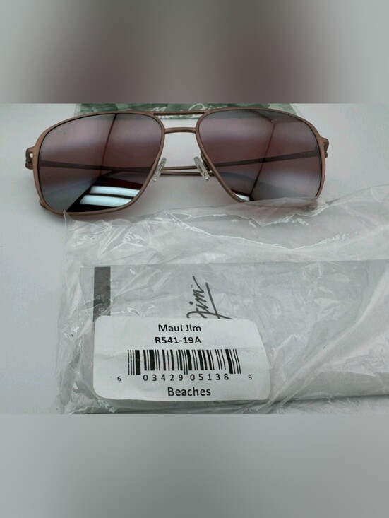 New! Maui Jim R541-19A Beaches Unisex Maui Rose Satin Brown Polarized Sunglasses main image 9